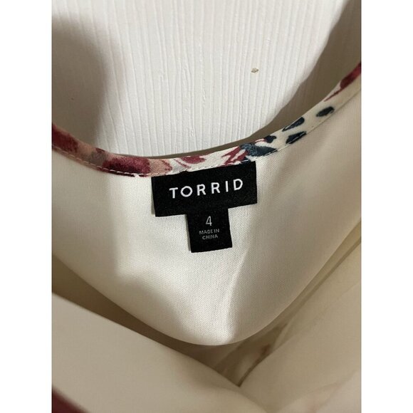 Torrid Women's 4 (26W, 4X) Midi Chiffon Pleated Dress Spaghetti Strap Plus - Picture 7 of 11